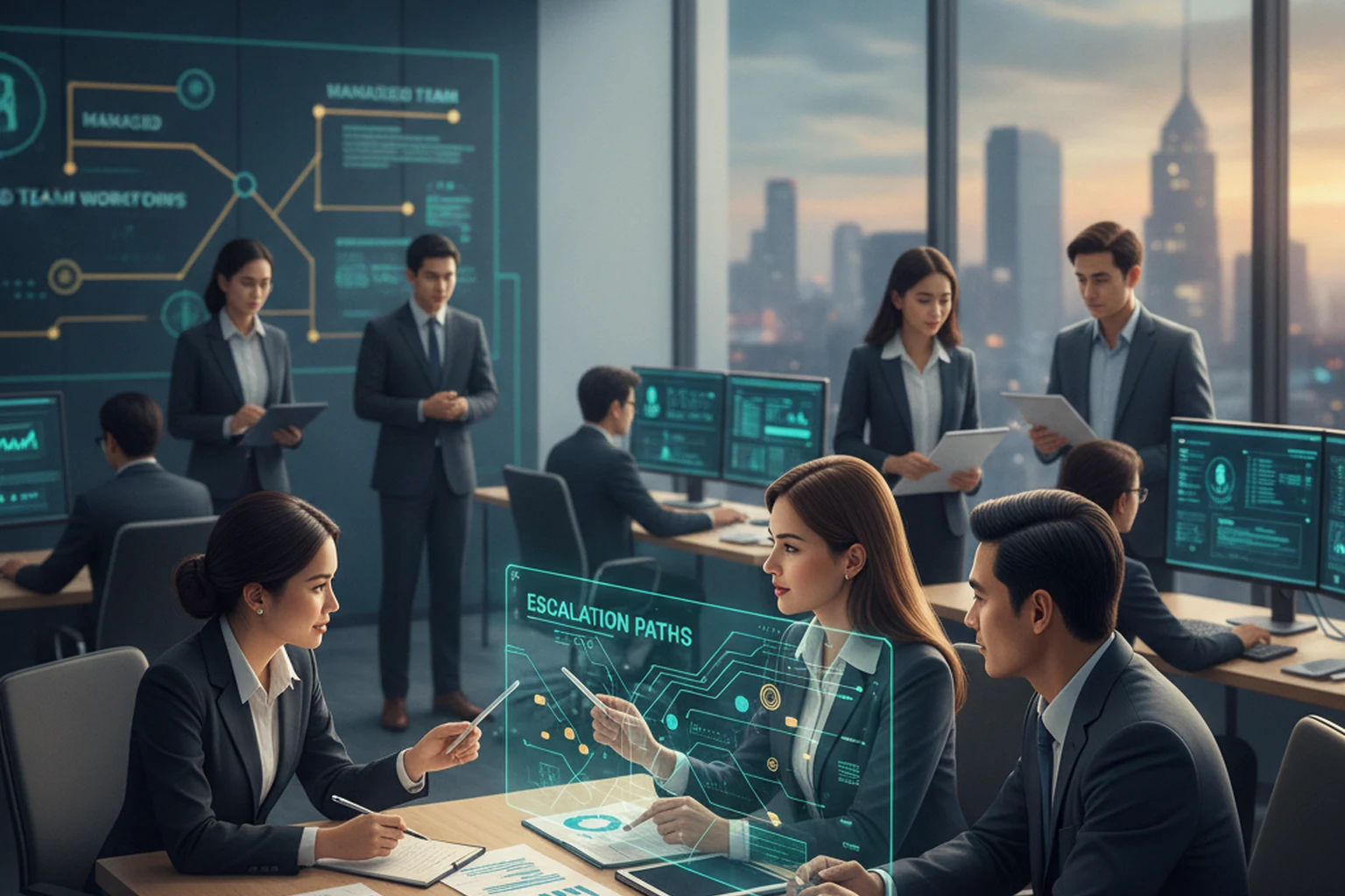 Research Brief: Escalation Paths in Distributed Operating Teams editorial illustration