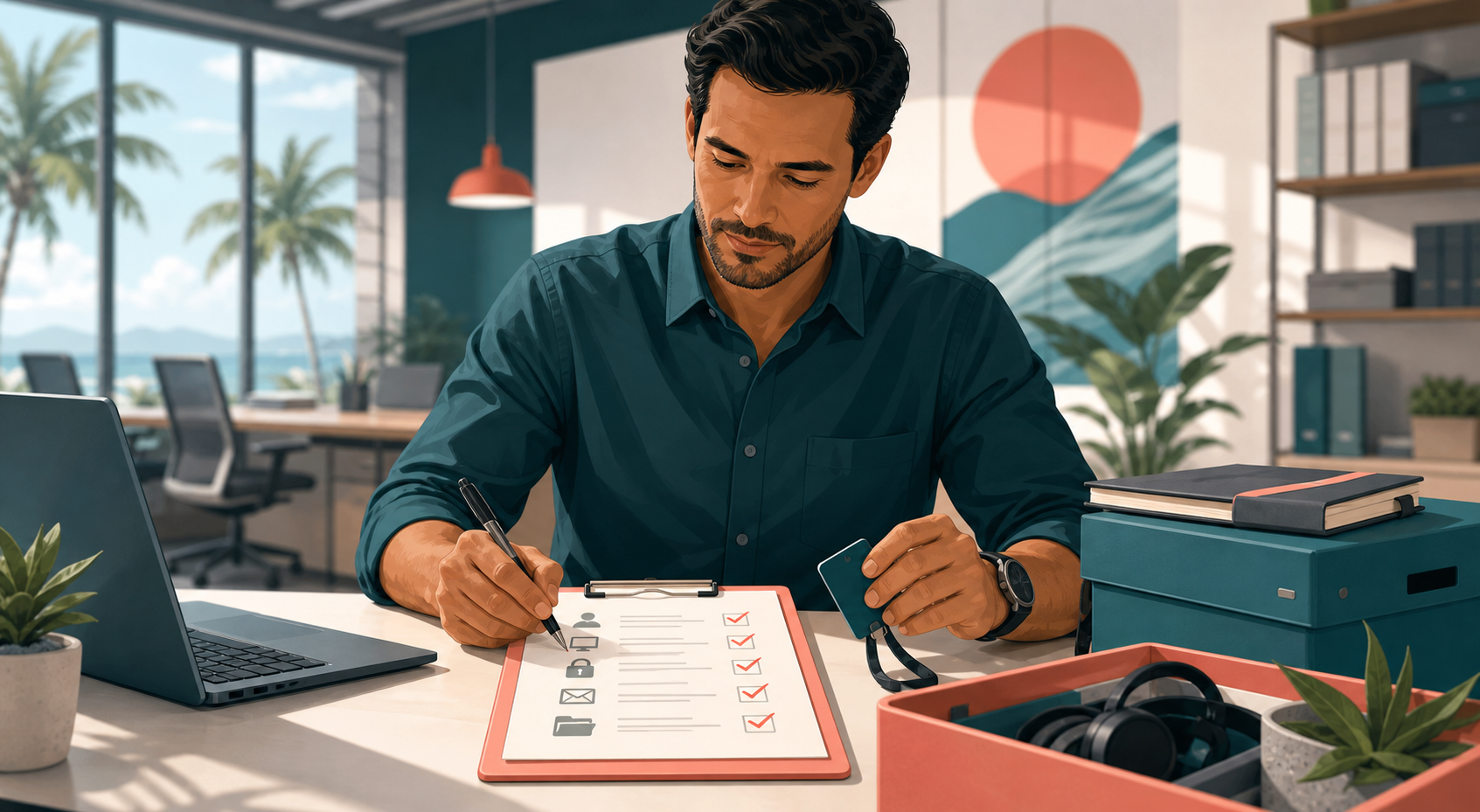 Resetting an overloaded Philippines operations workload editorial illustration