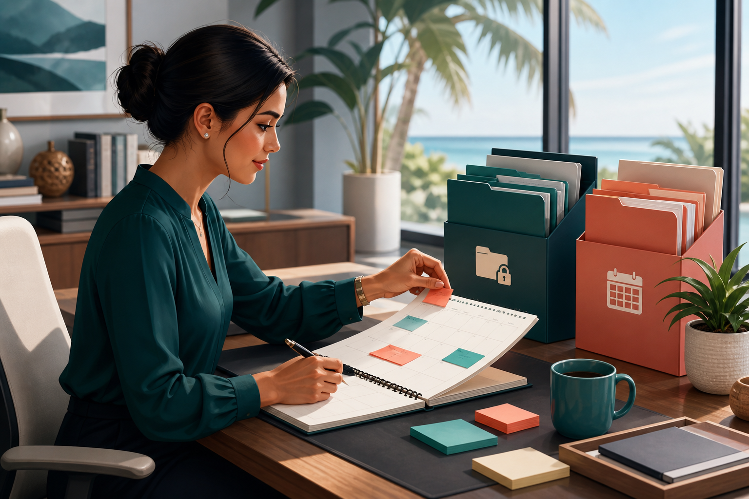 A daily capacity review for remote operations teams editorial illustration