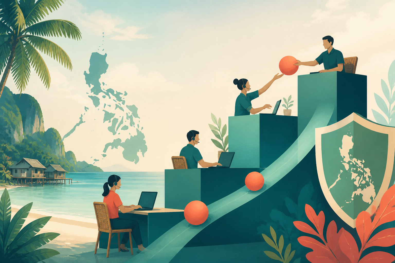 Approval limits for Philippines outsourced roles editorial illustration
