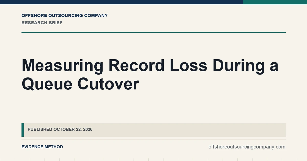 Measuring Record Loss During a Queue Cutover editorial illustration
