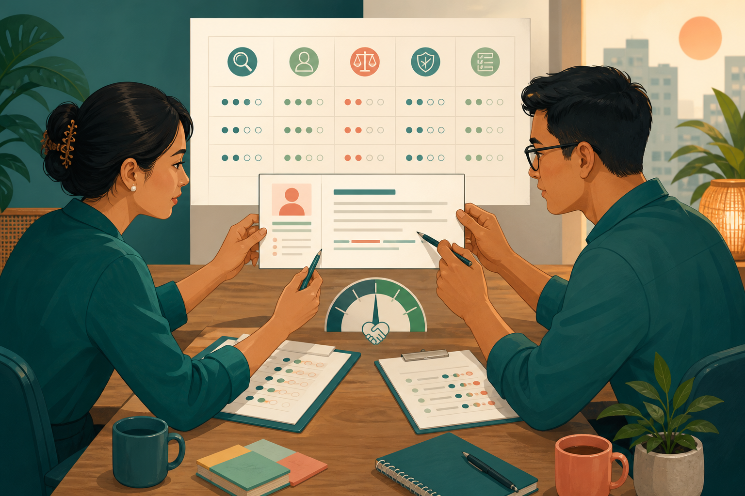 Reviewer-agreement evidence for Philippines outsourced support quality editorial illustration